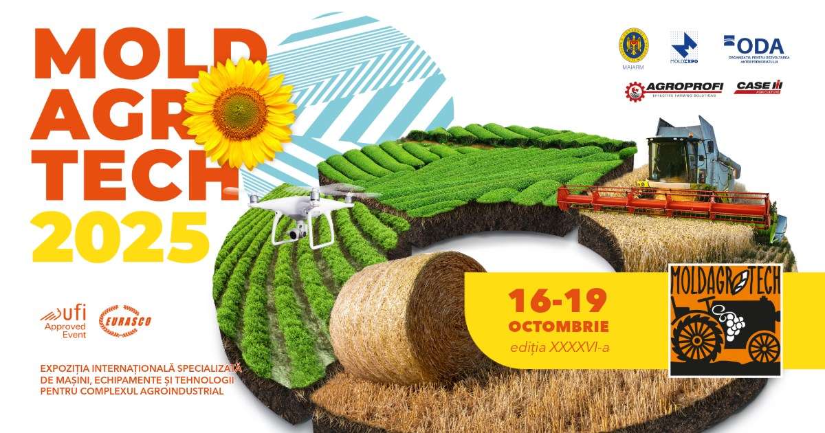Expozițiile "Moldagrotech" și "Farmer" vor fi organizate în perioada 16-19 octombrie