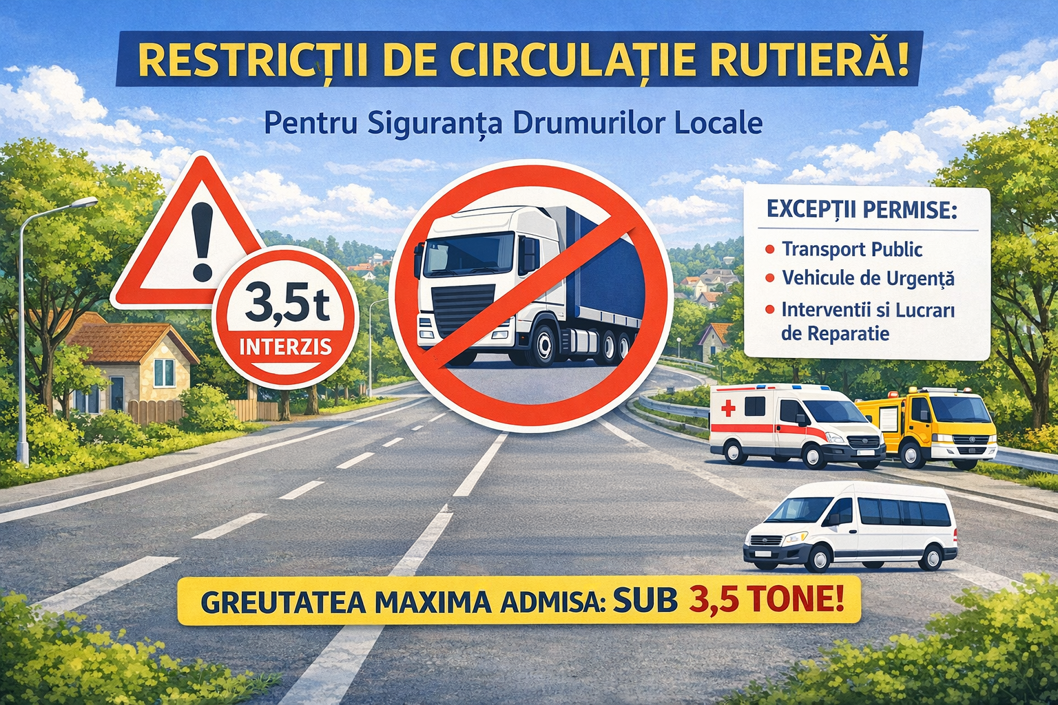 Cu privire la instituirea unor restricții de circulație rutieră pe drumurile locale