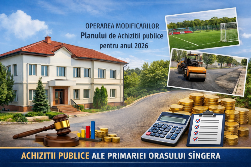 Cu privire la operarea modificărilor Planului de achiziții publice pentru anul 2026