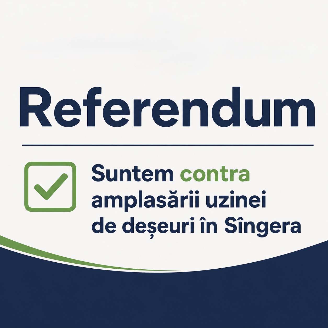 Referendumul local cu întrebarea „Sunteți pentru sau contra amplasării uzinei de deșeuri în Sîngera?”